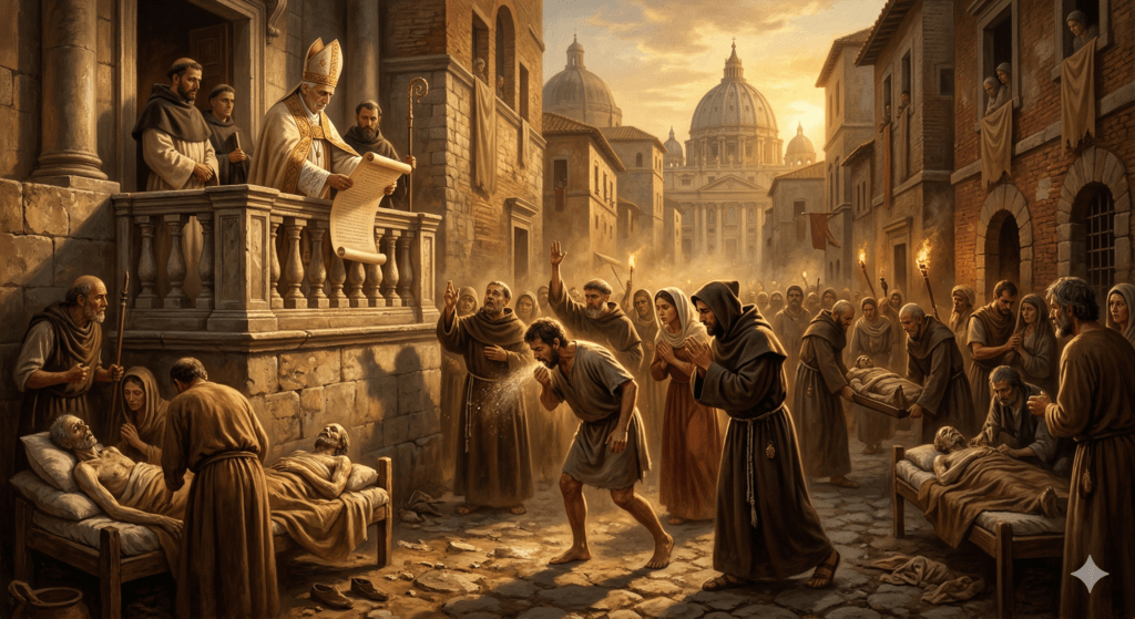 Papa Gregório I emitiu uma ordem direta: Qualquer pessoa que ouvisse um espirro deveria imediatamente proferir uma bênção (como "Deus te abençoe" ou desejos de saúde).