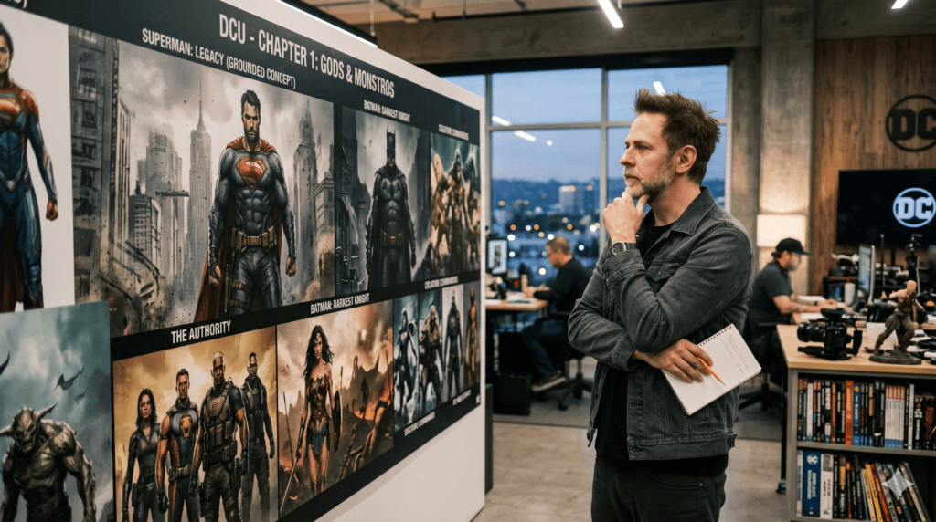 James Gunn liderando a nova direção brutal e sci-fi do Universo DC.